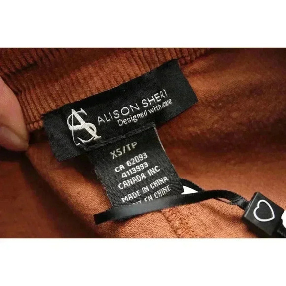 NWT Alison Sheri Corduroy Pants Size XS Pleated Straight Leg Academia Preppy - Picture 11 of 13